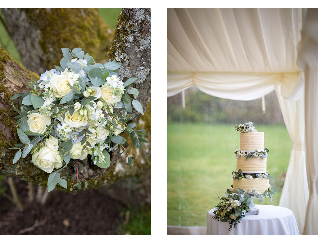 wedding flowers and cake photography