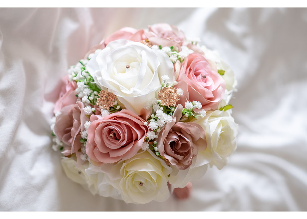 silk flower bridal bouquet