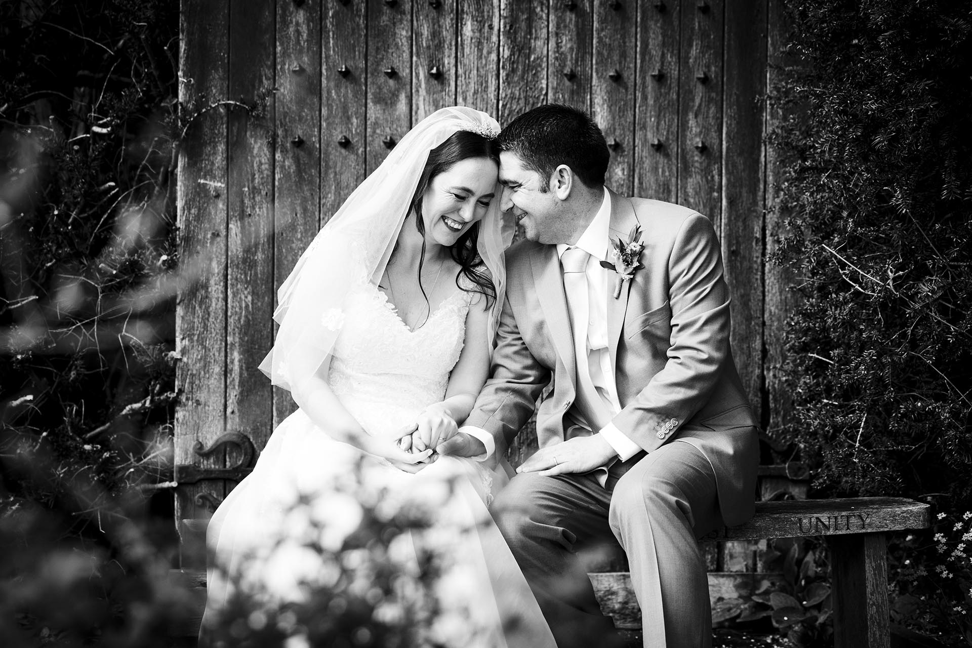 Bride and groom photograph by Essex reportage wedding photographer at Gaynes Park Coopersale Epping