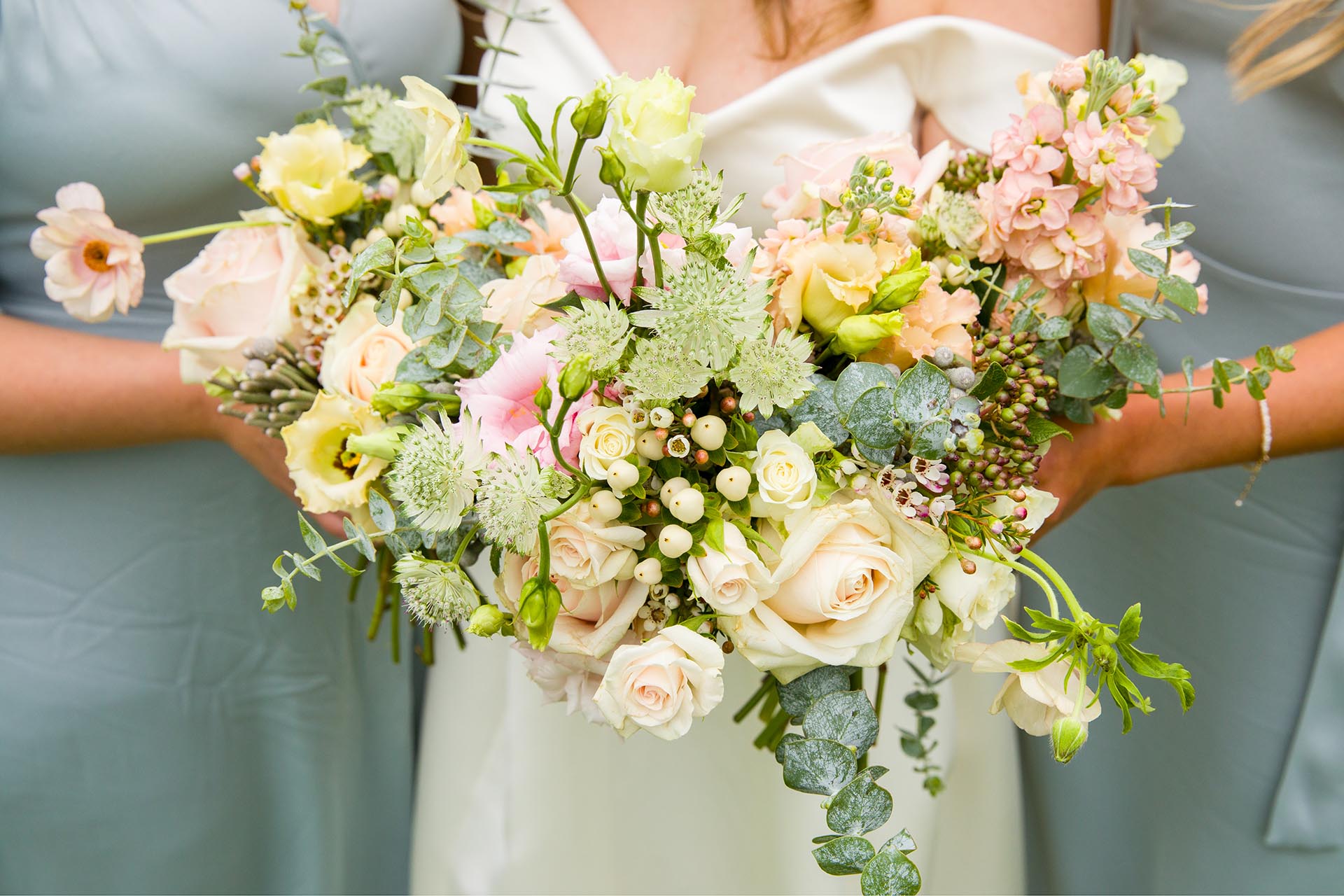 Essex wedding photography of bridal bouquet