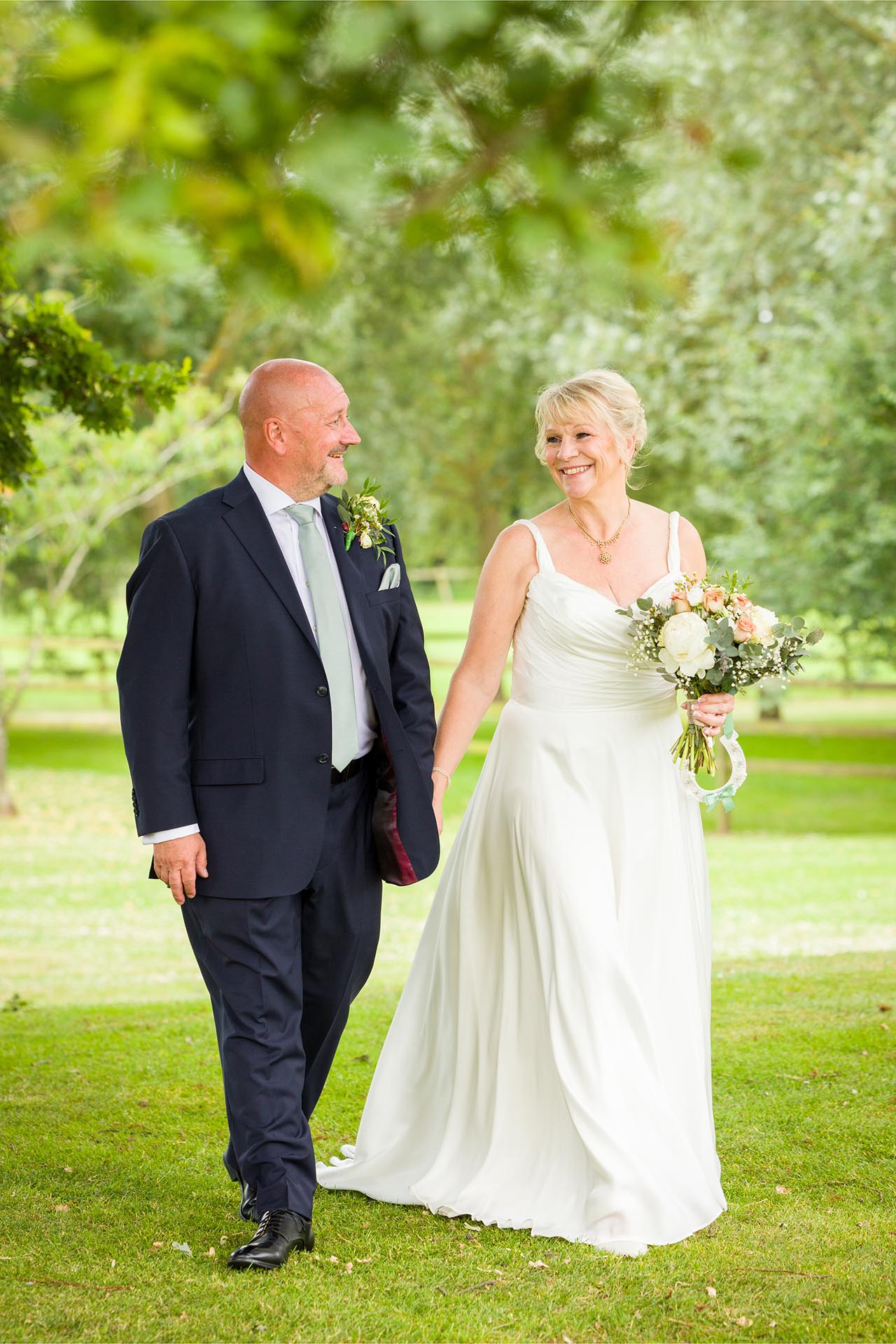 Bride and groom photograph by Essex wedding photographer at The Lawn Rochford