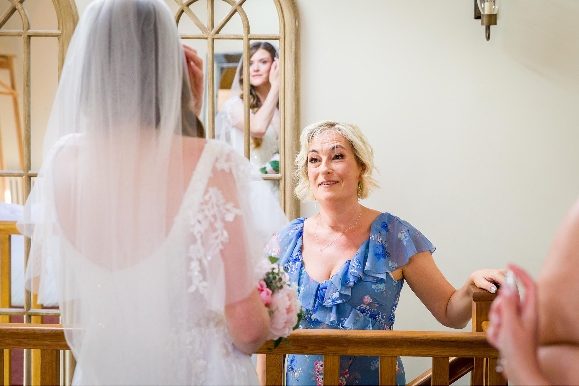 Photograph of the bride at Apton Hall, Rochford, Essex