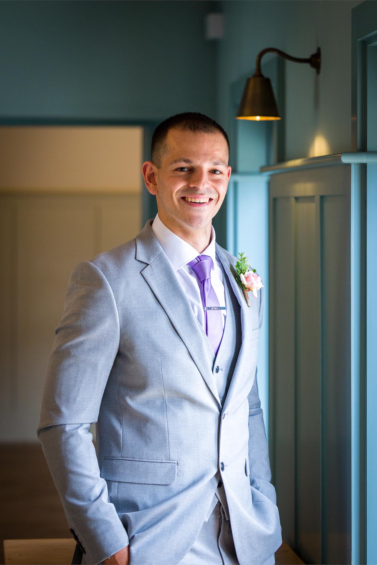 Photograph of the groom at Apton Hall, Rochford, Essex