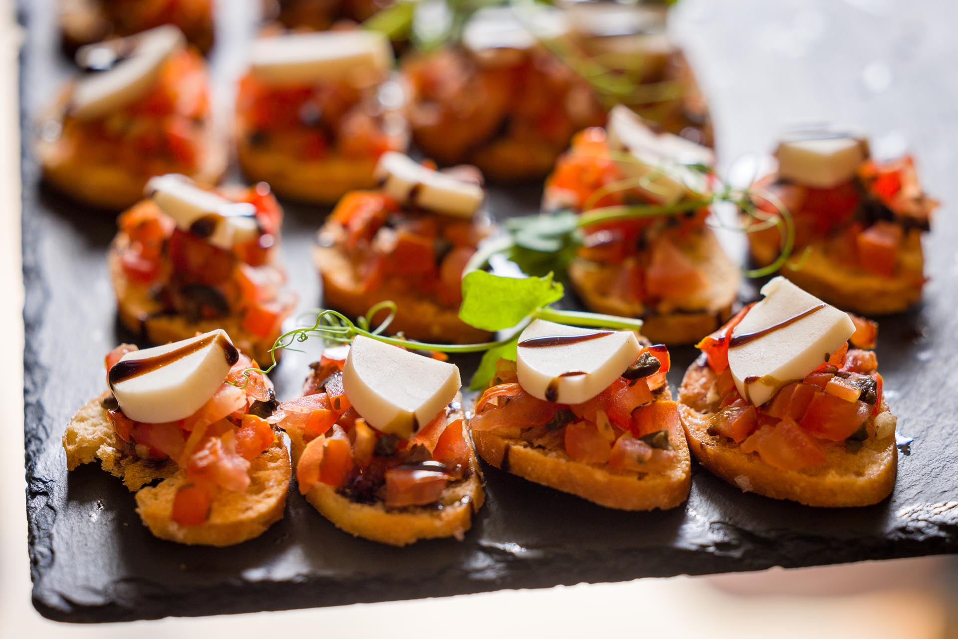 Photograph of a wedding canapes at Apton Hall, Rochford, Essex