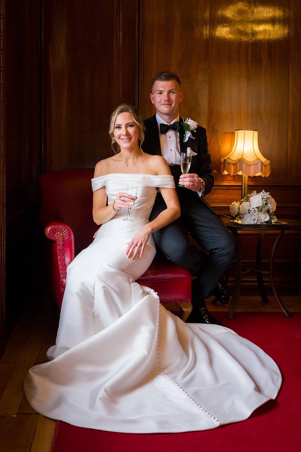 Photograph of the bride and groom at Braintree Town Hall, Braintree, Essex