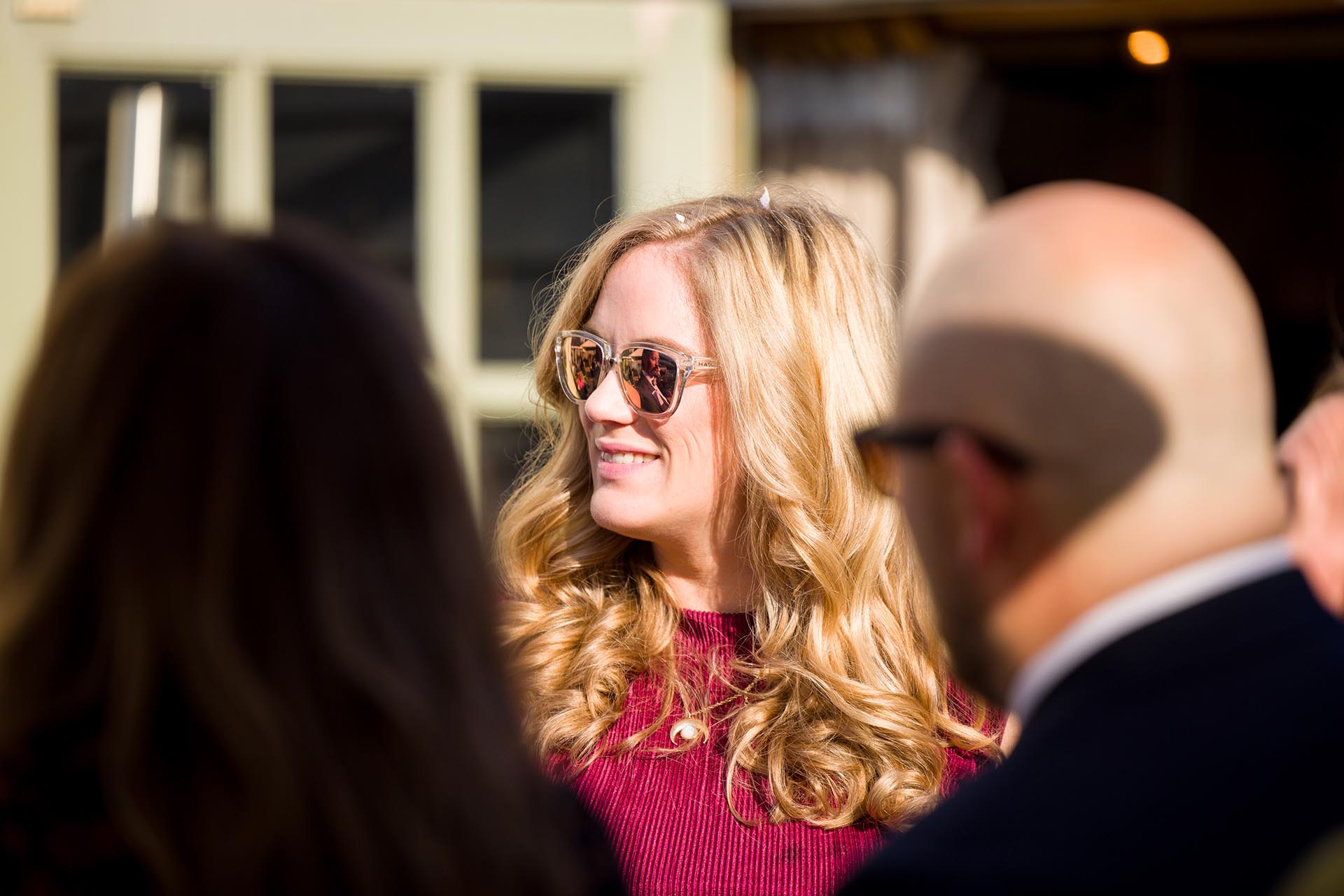 Photograph of a wedding guest