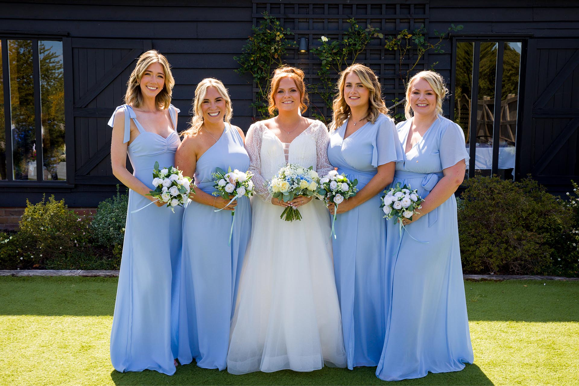 Group photograph of bride and bridesmaids